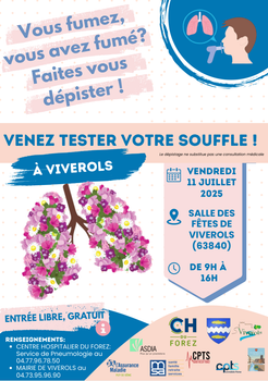 DÉPISTAGE BPCO À VIVEROLS – GRATUIT ET SANS RENDEZ-VOUS 