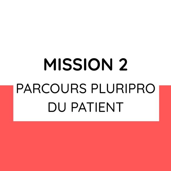 Mission 2 : Organiser le parcours pluriprofessionnel du patient