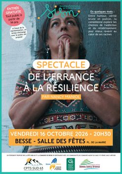 16 octobre 2026 : Spectacle à Besse "De l'errance à la résilience"