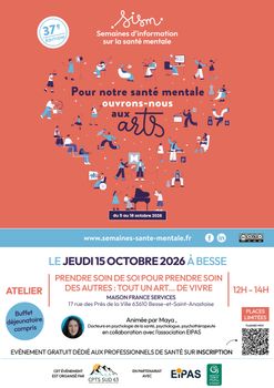 15 octobre 2026 : Atelier burn out pour les professionnels de santé 