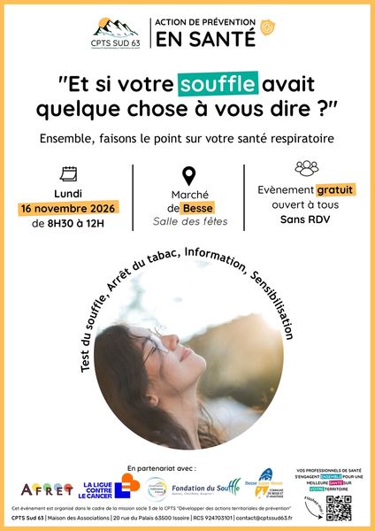 16 novembre 2026 : Evènement dédié à la santé respiratoire à Besse