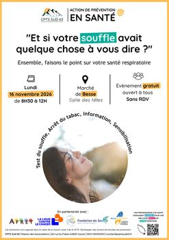 16 novembre 2026 : Evènement dédié à la santé respiratoire à Besse