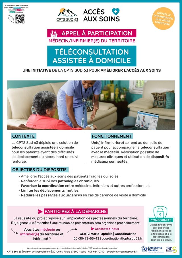 Nouvelle initiative pour faciliter l’accès aux soins : la téléconsultation assistée à domicile