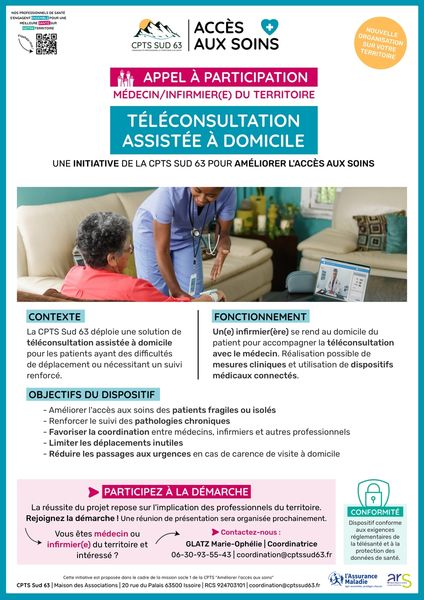 Nouvelle initiative pour faciliter l’accès aux soins : la téléconsultation assistée à domicile