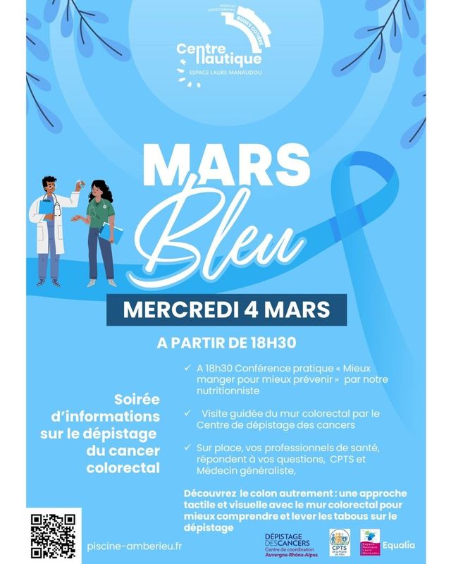 🎗️ Mars Bleu 2026 – Soirée d’information sur le dépistage du cancer colorectal