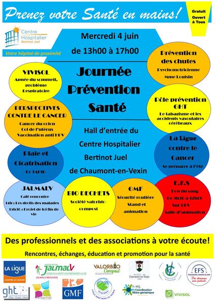 Journée prévention Mercredi 4 juin de 13h00 à 17h00