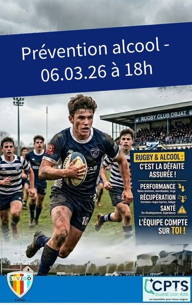 Prévention alcool auprès des U16 de l'école de rugby SAVJOO