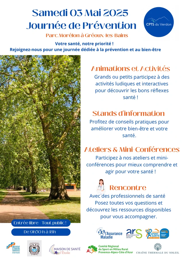 Journée de prévention 3 Mai 2025 Gréoux les Bains