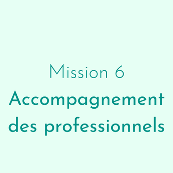 Mission 6 : Accompagnement des professionnels de santé